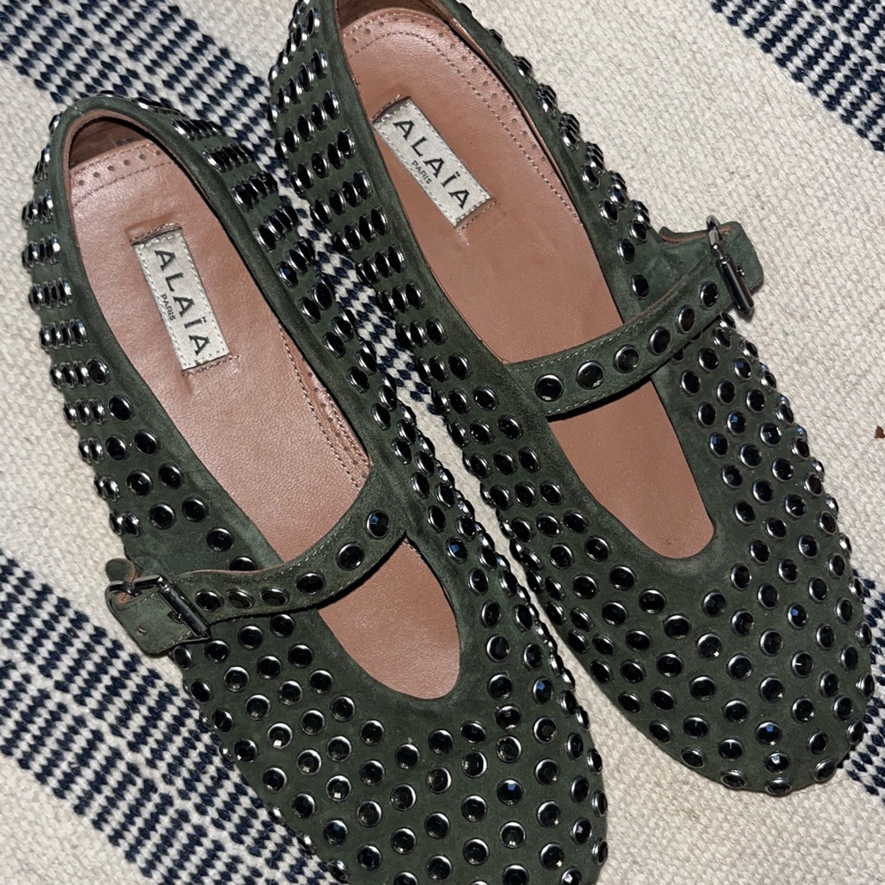 Alaia Studded Ballet Flats - Picture 9 of 9